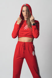 Red Street Cropped Hoodie | Wake&Shake Athletics